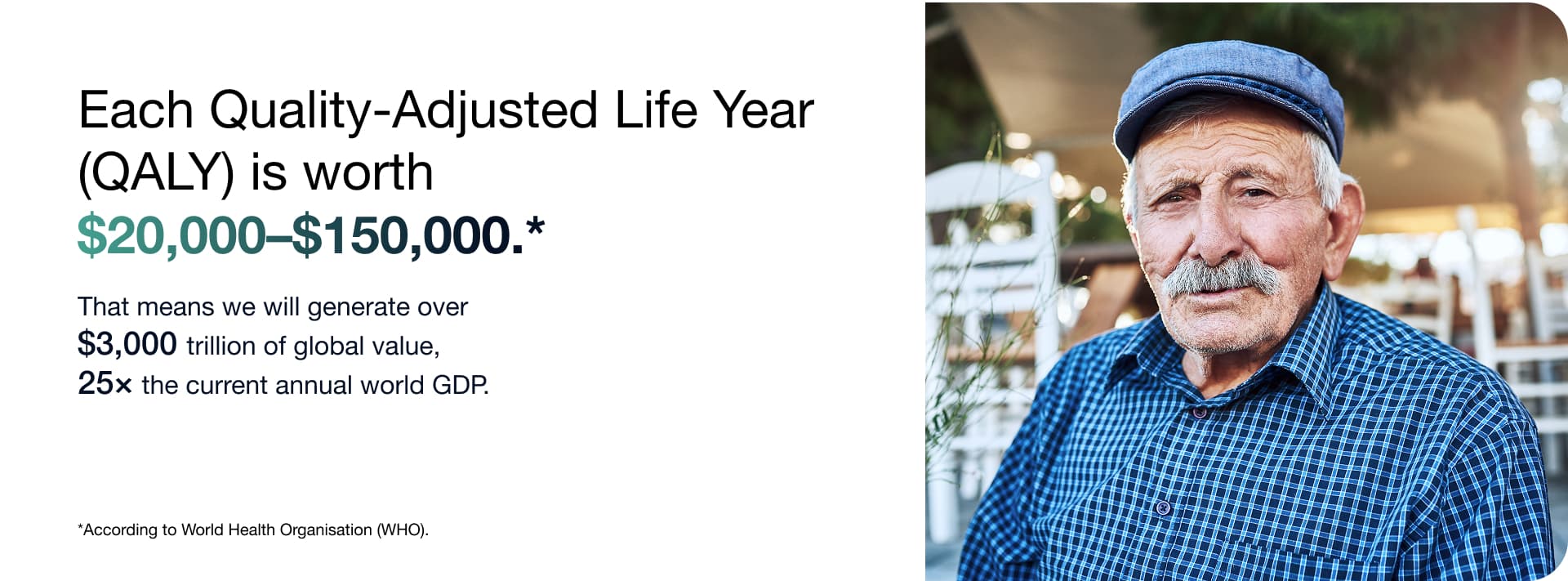 Each Quality-Adjusted Life Year (QALY) is worth $20,000-$100,000+
