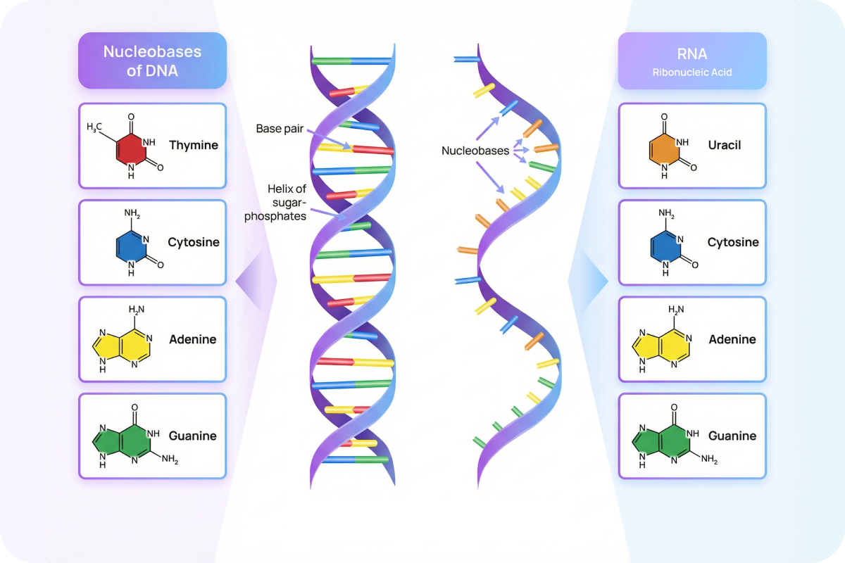 DNA and RNA — Nucleobases, Base Pairs, and Ribonucleic Acid
